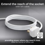 MASTERPLUG BOG10-ME 10m Extension Cord - Single Socket Power Cable Extender with 13 Amp Fuse, BS1363-2 Certified, Safe Wire Extension for Home & Office - Image 4