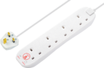 MASTER PLUG SRG4210N-ME Four Socket 2 Meter Power Surge Protected Extension Lead