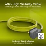 MASTER PLUG OTLU4013154SL-ME Pro-XT Four Socket 40-meter Open Cable Reel Extension Lead with Winding Handle, Thermal Cut Out and Power Switch - Image 3