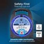 MASTER PLUG HST1513/4BL-ME Four Socket 15-meter Open Cable Case Extension Lead with Handle - Image 8