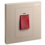 SWITCHES AND SOCKETS - GALION-45A DP SWITCH+LED+RED INDICATOR (3x3)