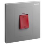 SWITCHES AND SOCKETS - GALION-45A DP SWITCH+LED+RED INDICATOR (3x3) - Image 2