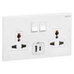 SWITCHES AND SOCKET- GALION-2G UNIVERSAL SWITCHED SOCKET+ USB TYPE A+C