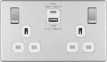SWITCHES AND SOCKETS - BG 13A double switched socket with A & C type USB outlet - Image 2