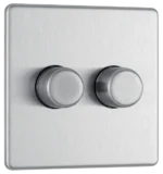 SWITCHES AND SOCKETS- BG 2 gang dimmer push type on/off