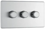 SWITCHES AND SOCKETS- BG 3 gang dimmer push type on/off