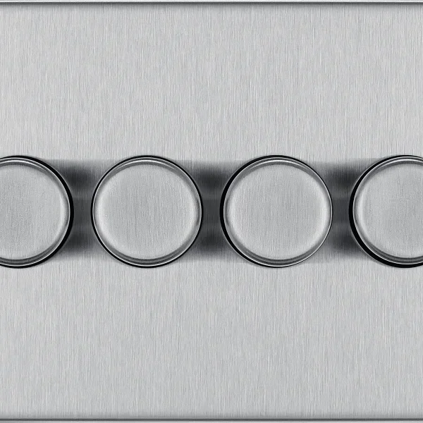 SWITCHES AND SOCKETS- BG 4 gang dimmer push type on/off
