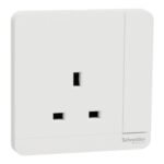 SWITCHES AND SOCKETS- SCHNEIDER- 13A 250V 1 Gang Double Pole Switched Socket
