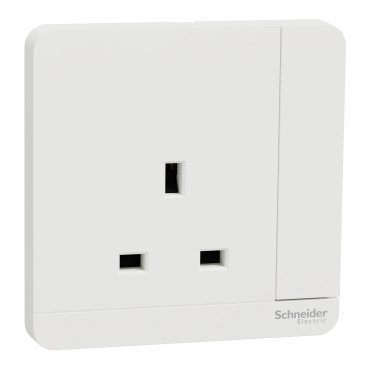 SWITCHES AND SOCKETS- SCHNEIDER- 13A 250V 1 Gang Double Pole Switched Socket