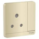SWITCHES AND SOCKETS- SCHNEIDER-15A 250V 1 Gang 3 Round Pin Switched Socket