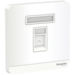 SWITCHES AND SOCKETS- SCHNEIDER- Wallplate for 1 keystone RJ45 - Image 4