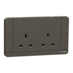 SWITCHES AND SOCKETS- SCHNEIDER- 13A 250V 2 Gang Double Pole Switched Socket - Image 3