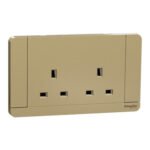 SWITCHES AND SOCKETS- SCHNEIDER- 13A 250V 2 Gang Double Pole Switched Socket - Image 2