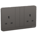 SWITCHES AND SOCKETS- SCHNEIDER- 13A 250V Twin Gang Switched Socket - Image 4