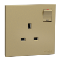 SWITCHES AND SOCKETS- SCHNEIDER- Switched socket Neon, 13A 250V 1G