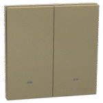 SWITCHES AND SOCKETS- SCHNEIDER-Momentary switch, 10A 250V, 2 gang, with fluorescent lamp