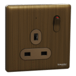 SWITCHES AND SOCKETS-SCHNEIDER-13A 250V 1 Gang Double Pole Switched Socket with LED - Image 3