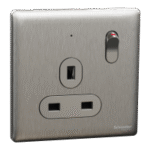 SWITCHES AND SOCKETS-SCHNEIDER-13A 250V 1 Gang Double Pole Switched Socket with LED
