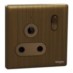 SWITCHES AND SOCKETS-SCHNEIDER-15A 250V 1 Gang 3 Round Pin Switched Socket with LED - Image 3