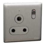 SWITCHES AND SOCKETS-SCHNEIDER-15A 250V 1 Gang 3 Round Pin Switched Socket with LED