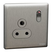 SWITCHES AND SOCKETS- SCHNEIDER-5A 250V 1G 3 pin socket