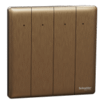 SWITCHES AND SOCKETS- SCHNEIDER-16AX 250V 4 Gang 1 Way Switch with LED