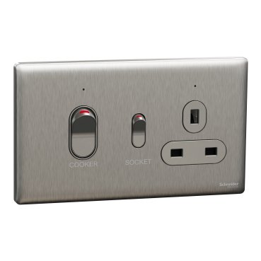 SWITCHES AND SOCKETS- SCHNEIDER- 45A Cooker Control Unit