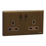 SWITCHES AND SOCKETS- SCHNEIDER- 13A 250V 2 Gang Double Pole Switched Socket With LED - Image 3