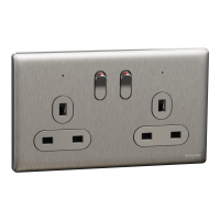 SWITCHES AND SOCKETS- SCHNEIDER- 13A 250V 2 Gang Double Pole Switched Socket With LED