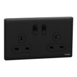 SWITCHES AND SOCKETS- SCHNEIDER- 13A 250V Twin Gang Switched Socket with LED - Image 3