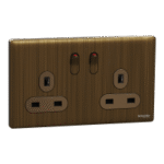 SWITCHES AND SOCKETS- SCHNEIDER-13A 250V Twin Gang Switched Socket - Image 3