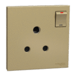 SWITCHES AND SOCKETS- SCHNEIDER-Switched socket, 15A 250V, 1 gang, 3 round pin