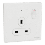 SWITCHES AND SOCKETS-SCHNEIDER- 13A 250V 1 Gang Double Pole Switched Socket with LED - Image 3