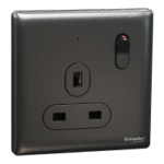 SWITCHES AND SOCKETS- SCHNEIDER- 13A 250V 1 Gang Switched Socket with LED - Image 2