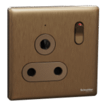 SWITCHES AND SOCKETS- SCHNEIDER-15A 250V 1 Gang 3 Round Pin Switched Socket with LED