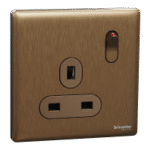 SWITCHES AND SOCKETS- SCHNEIDER-13A 250V 1 Gang Switched Socket