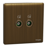 SWITCHES AND SOCKETS-SCHNEIDER-2 Gang TV Socket