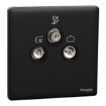 SWITCHES AND SOCKETS-SCHNEIDER-Master socket outlet, with TV-SAT-R module SMATV socket - Image 2