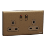 SWITCHES AND SOCKETS- SCHNEIDER-13A 250V 2 Gang Double Pole Switched Socket