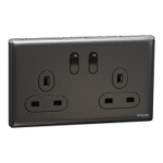 SWITCHES AND SOCKETS- SCHNEIDER-13A 250V 2 Gang Double Pole Switched Socket - Image 2