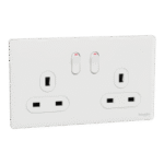 SWITCHES AND SOCKETS- SCHNEIDER-13A 250V 2 Gang Double Pole Switched Socket - Image 3