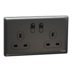 SWITCHES AND SOCKETS- SCHNEIDER- 13A 250V Twin Gang Switched Socket with LED - Image 2