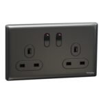 SWITCHES AND SOCKETS- SCHNEIDER- 13A 250V Twin Gang Switched Socket - Image 2