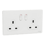 SWITCHES AND SOCKETS- SCHNEIDER- 13A 250V Twin Gang Switched Socket - Image 3